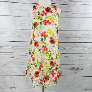 Calvin Klein floral poppy flowing short dress